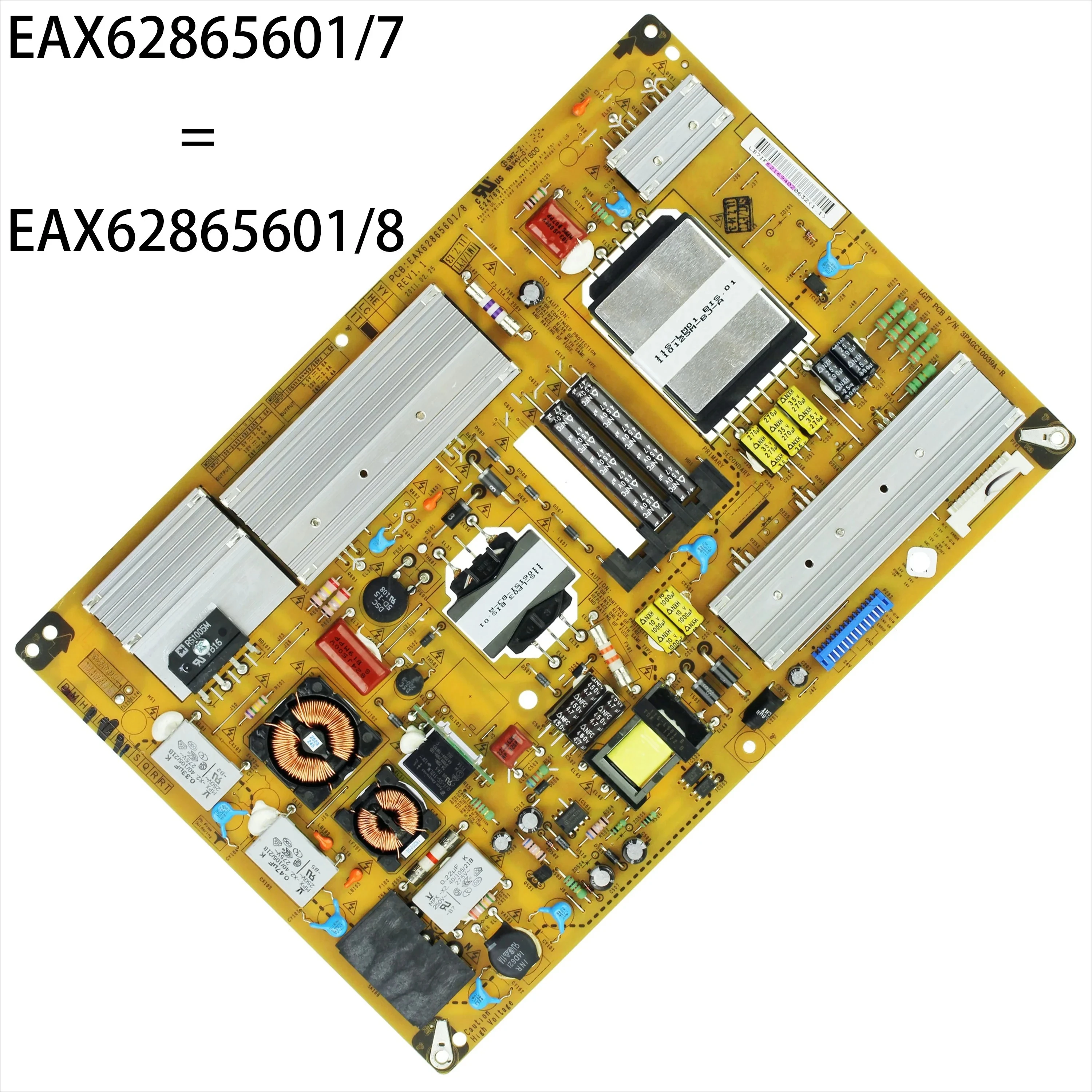 EAX62865601/7 = EAX62865601/8 Power Supply Board is for 32LV2500 32LV2500-UA 32LV2500-UG 32LV3500 32lV375G 32