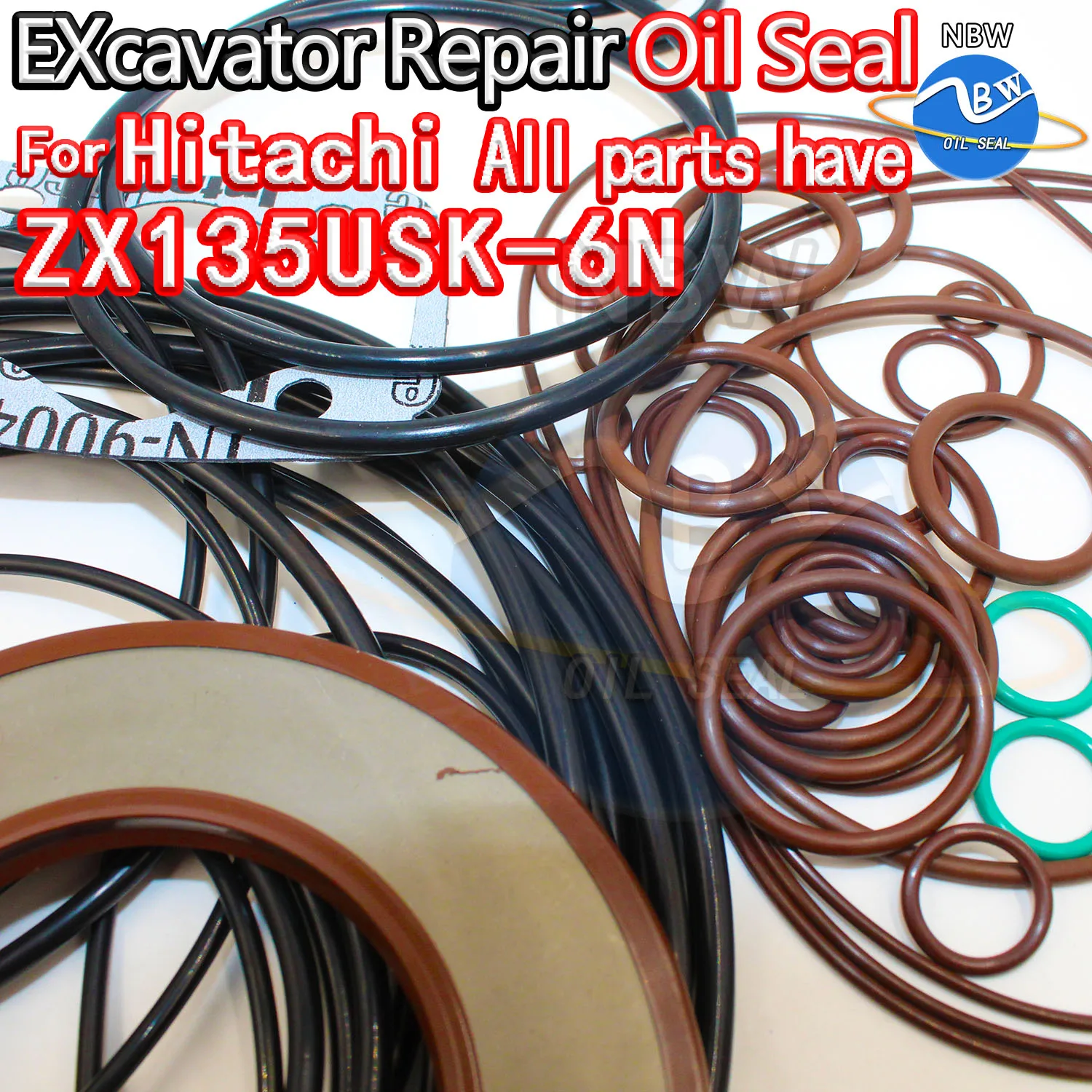 

For HITACHI ZX135USK-6N Excavator Oil Seal Kit High Quality Repair Hit ZX135USK 6N Pilot Valve Blade TRAVEL MOTOR Joystick BOOM