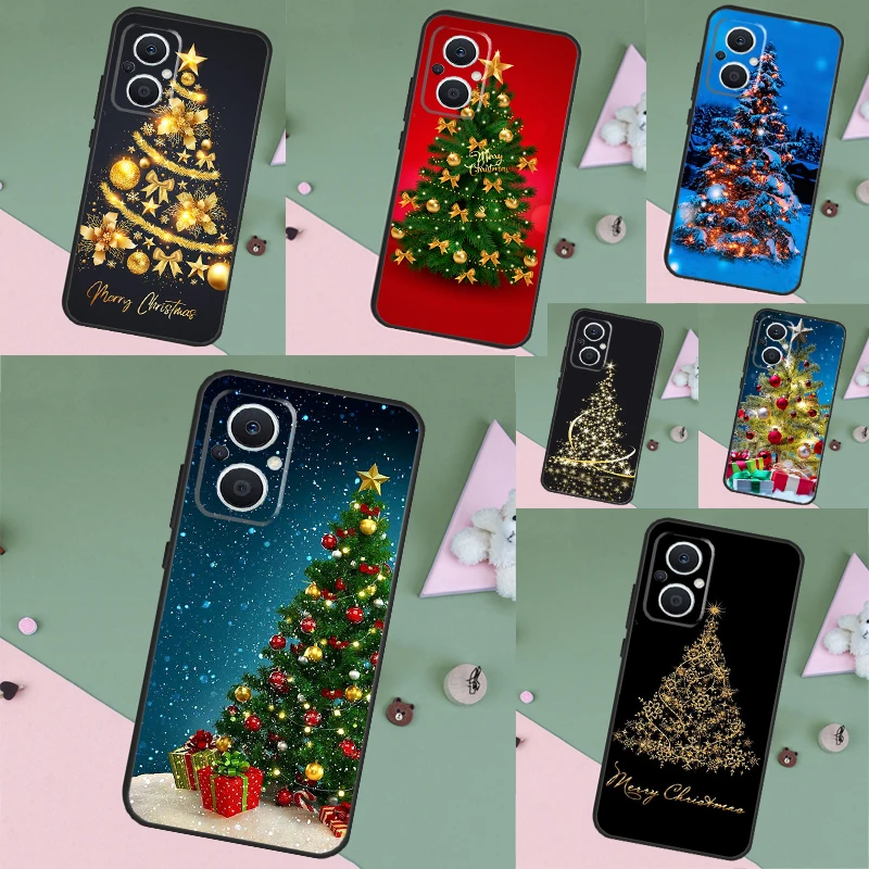 Merry Christmas Tree Back Cover Case For OPPO Reno 8 7 6 Lite 2Z 5 4 Z 8T OPPO Find X5 X6 Pro X2 X3 Lite Neo