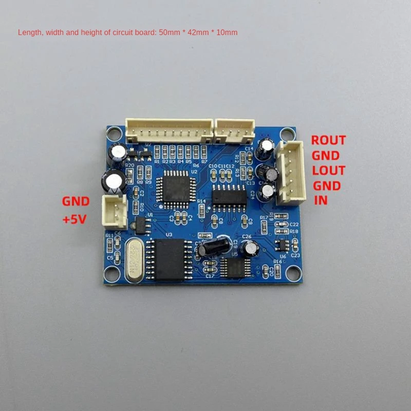 Carte de réverbération numérique DSP pour amplificateur de puissance audio, métal bleu, technologie de centre commercial, karaoké