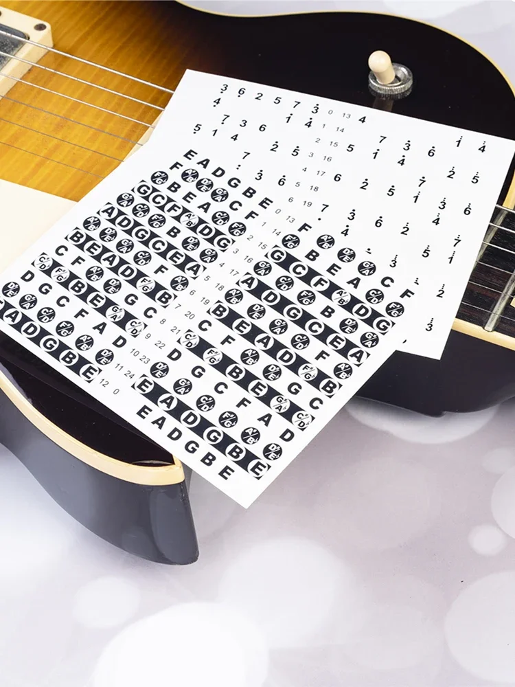 GUITTO GFM-01 Gitaarweegschaal Notities Toetsstickers Gitaaronderdelen en accessoires Fret Decals Beginnersleerlabels Sticker