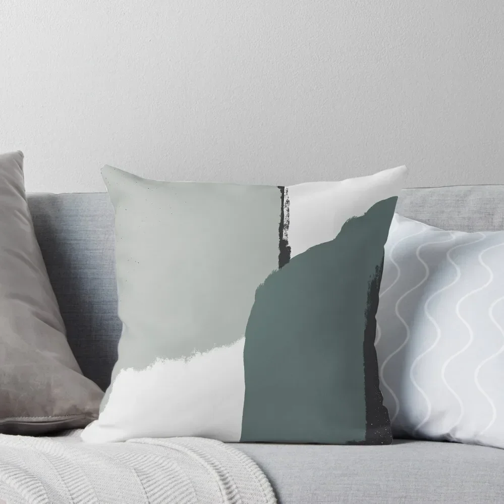 

Minimalist Abstract Art Brush Strokes in Olive and Sage Green Throw Pillow Sofa Cover Couch Pillows pillow