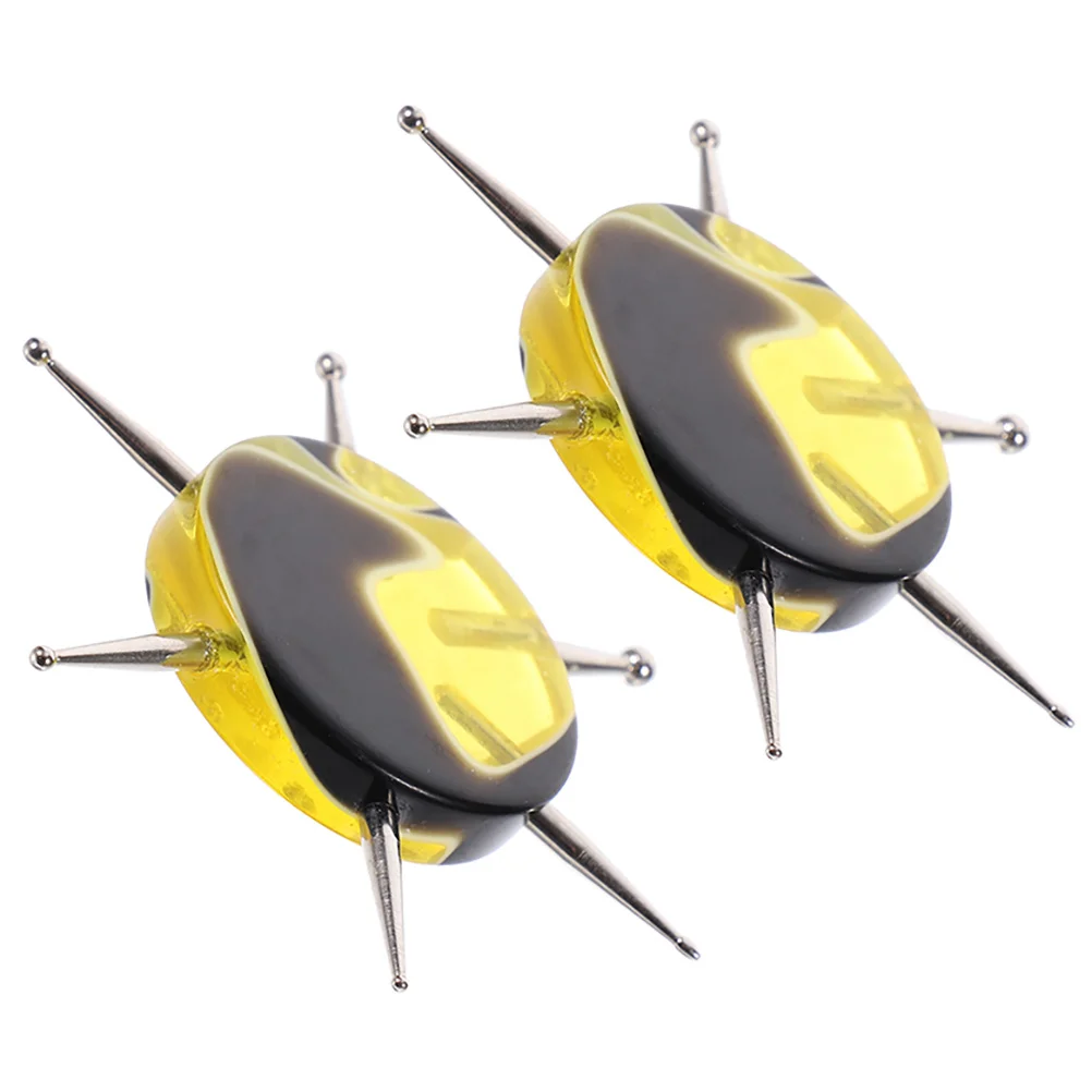

2 Pcs Nail Drill Pen Tool Manicure Tools Small Dotting Metal Circular Miss for