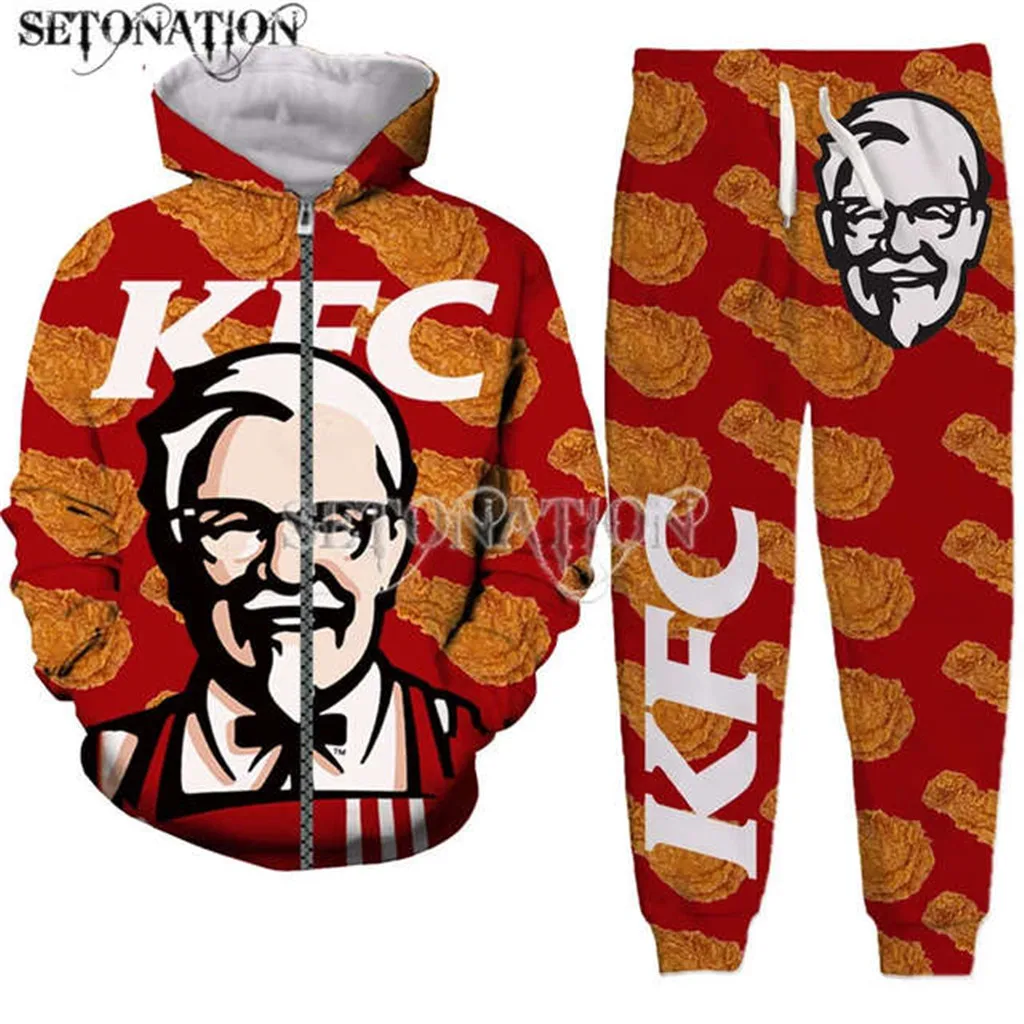 Hipster-Design-KFC-Grandpa men/women New fashion cool 3D print fashion hoodies/sweatshirt/pants/Tracksuit dropshipping