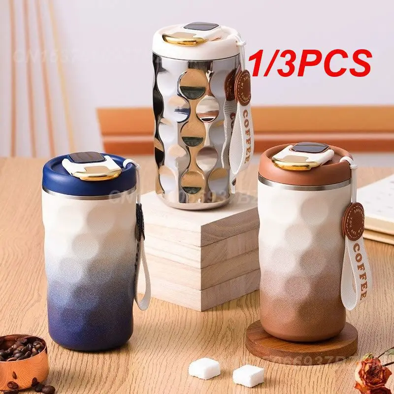 1/3PCS Easy To Carry Thermos Cup With Temperature Display Cup Two Purposes Smooth