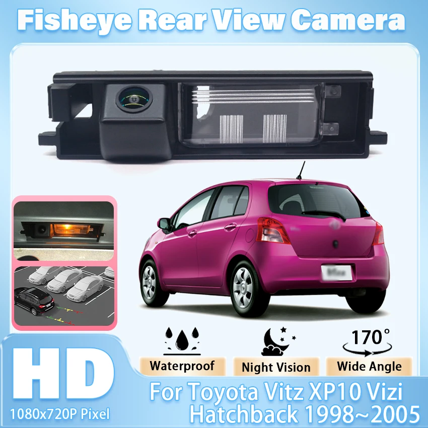 170° Rear View Camera CCD HD Night Vision Parking Reverse Backup Camera For Toyota Vitz XP10 Vizi Hatchback 1998~2003 2004 2005