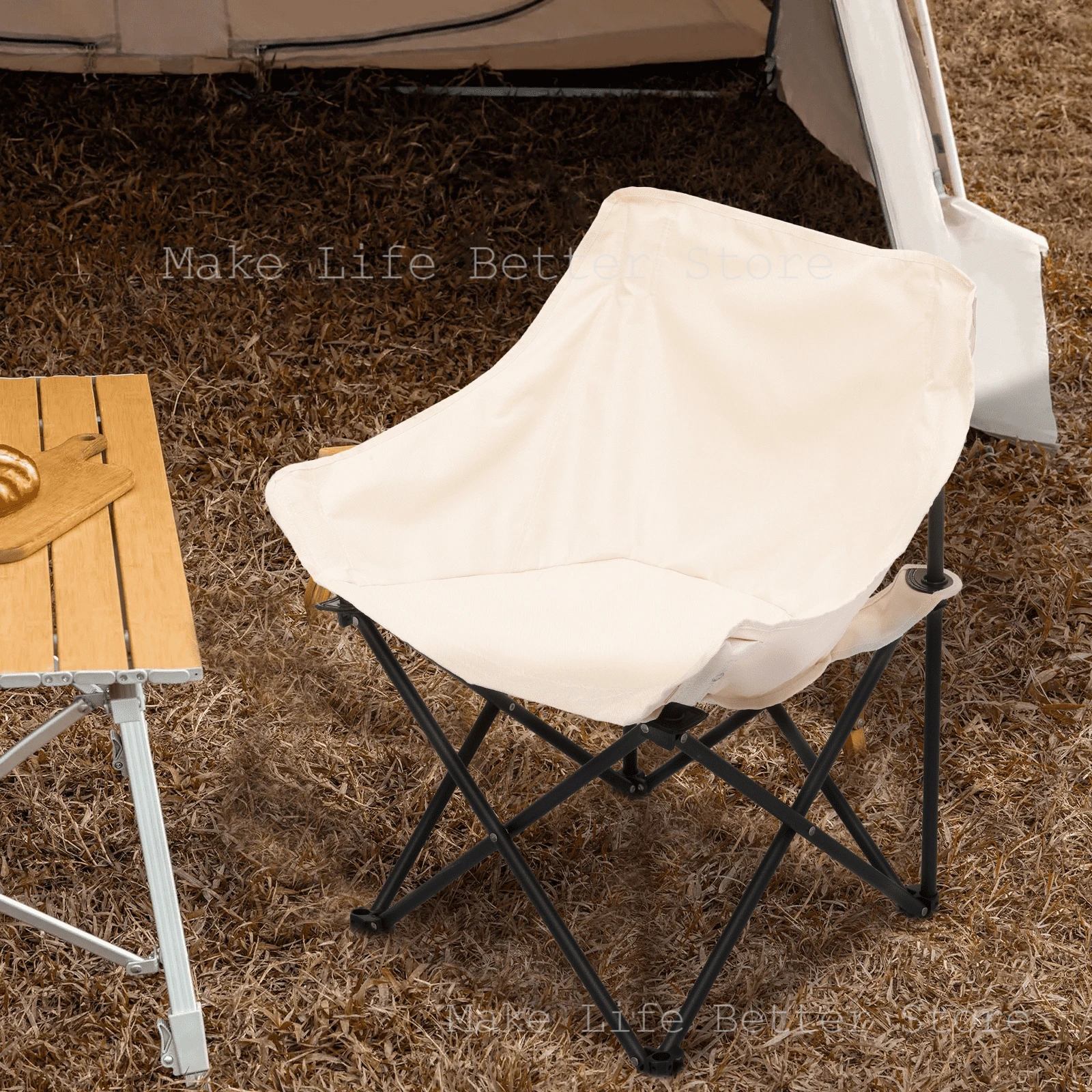 

Outdoor Folding Moon Chair Portable Chair Camping Chair Picnic Gear Fishing Small Horse Stool Student Sketching