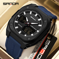 SANDA New 6268 Sports Electronic Watch Multi functional Student Watch Multi group Alarm Clock Electronic Watch