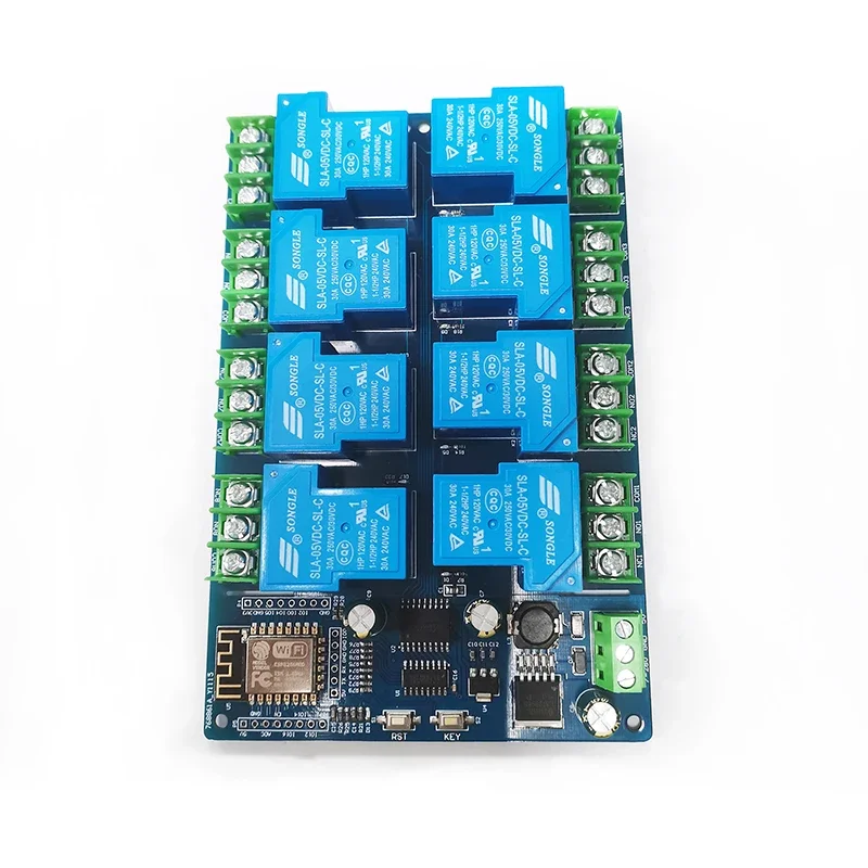 Imagem -05 - Módulo de Alimentação Esp8266 Placa de Desenvolvimento de Canais Esp12f Módulo de Relé Wifi Vias 30a dc 5v 728v