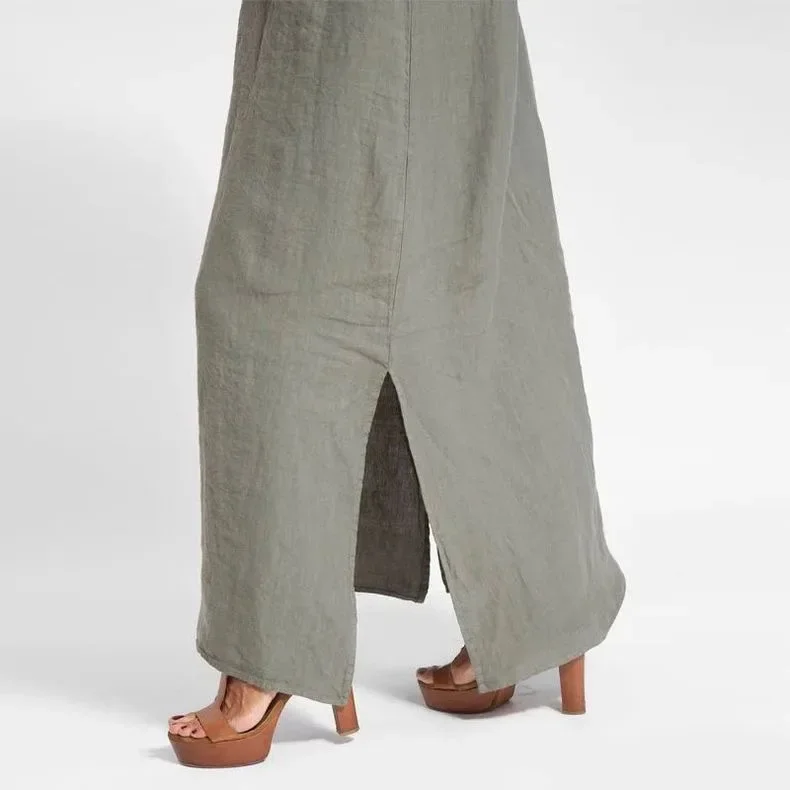 Biała sukienka Boho Maxi dla kobiet Letni elegancki pasek Spaghetti Czarna plaża Impreza Podstawowe sukienki z rozcięciem Robe Femme