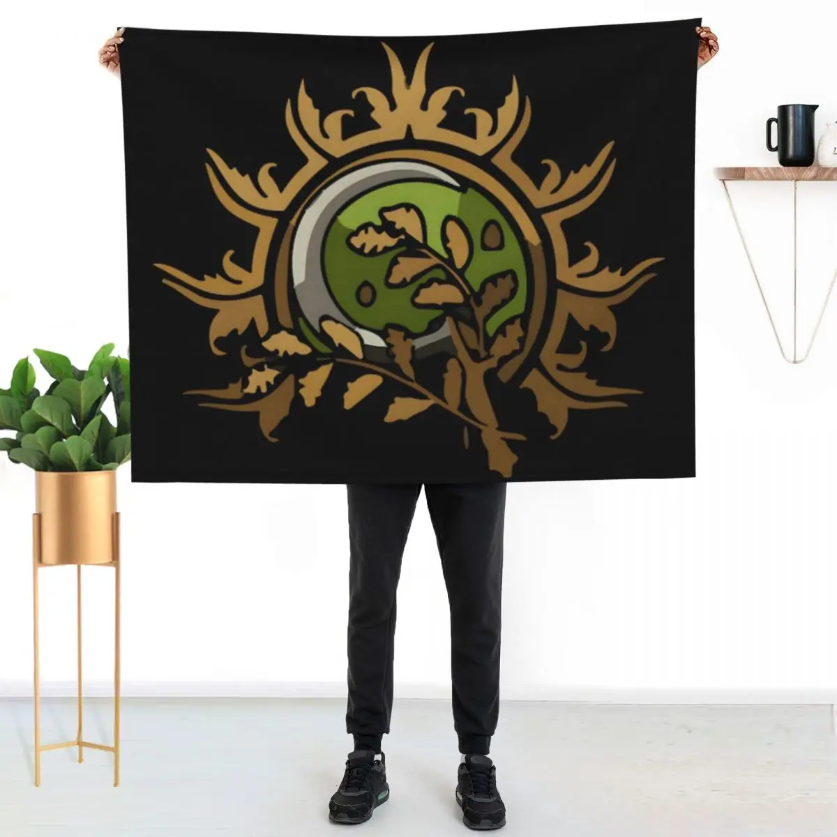 BG3 Druid Badge Throw Blanket Sofas Luxury Thicken Custom Hairys Furry Thermal Blankets