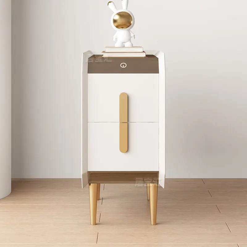 LMM light luxury smart bedside table integrated Italian technology sense creative fashion narrow household bedside table