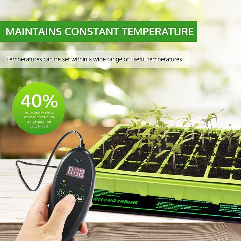 20x10inch Seedling Heat Mat Heat Mat Durable Waterproof Heat Mat For Plants With Digital Thermostat