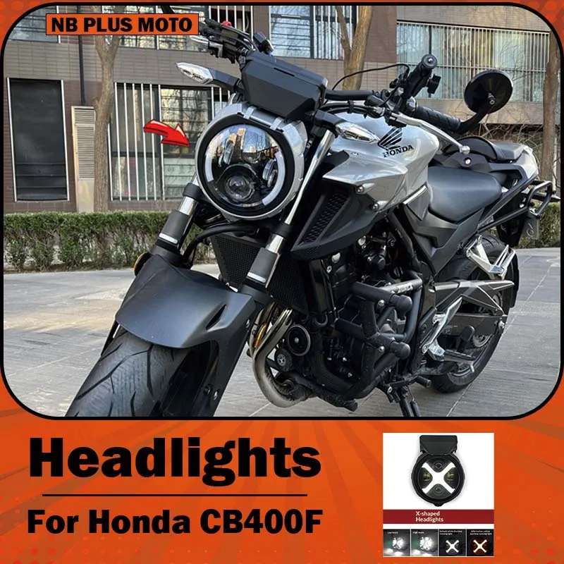 【Premium】For CB400F is compatible with Honda motorcycle CB300R and offers non-destructive installation of headlights for CB650R