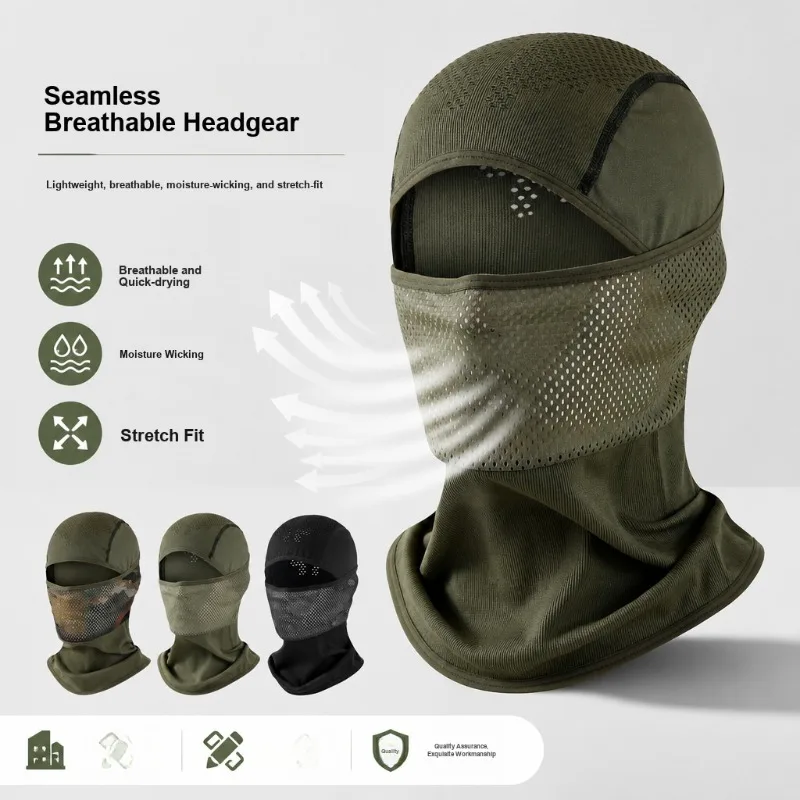 UV Protection Sun Protective Seamless Head Cover Thin Breathable UV Blocking Face Neck Guard for Men Women Summer Outdoor