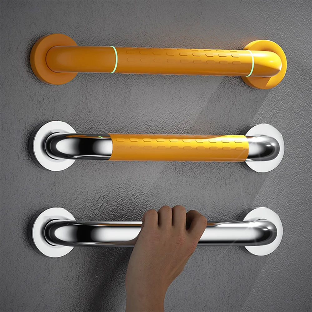 Stenoc Bathroom Bathtub Wall 304 Stainless Steel Safe Grab Armrest Toilet Handle Grab Bar Toilet Elderly Accessibility Railing