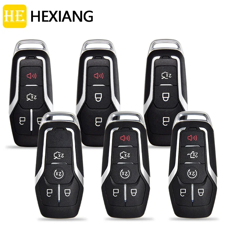 

HE Xiang Remote Control Car Key Shell Case For Ford Range Edge Explorer Fusion Mustang Lincoln MKC MKX MKZ Replacement Card