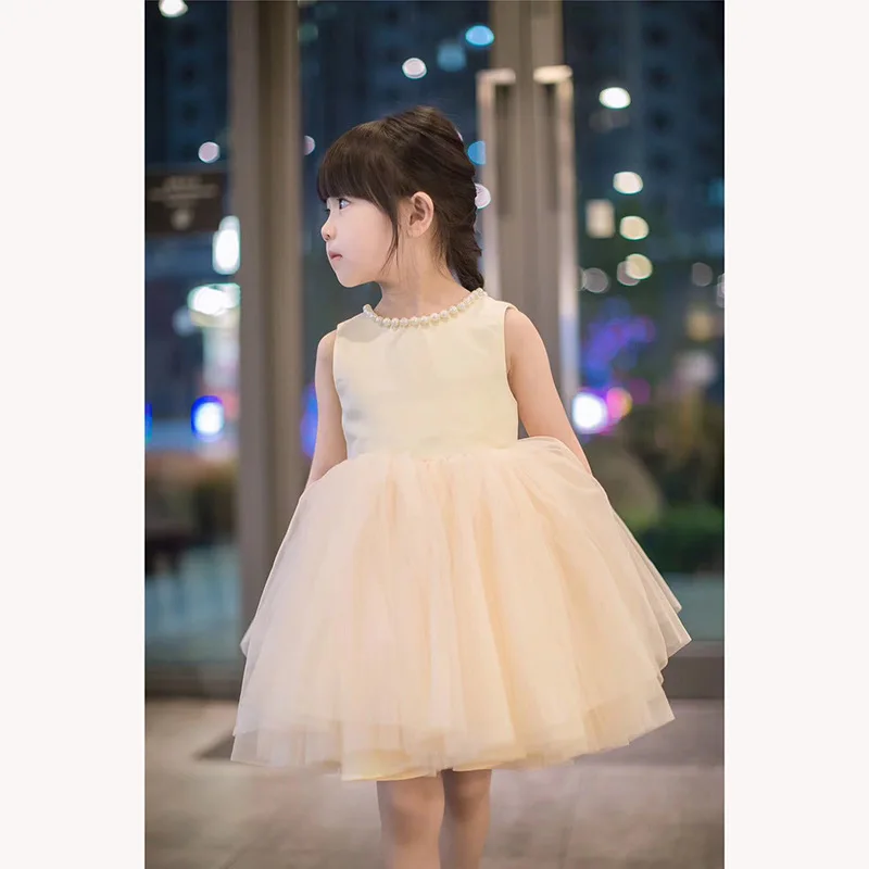 Children's First Birthday Dress2025Spring New Cute Birthday Party Baby Show Puffy Dress Birthday Princess Dress Gown
