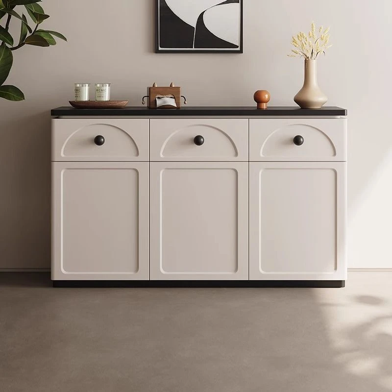 French-style Cream-coloured Sideboard Storage Cabinet Modern Minimalist Storage And Decorative Cabinet Hallway Cabinet