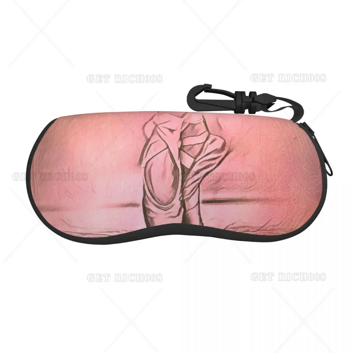 

Ballet Shoes Pink Shell Eyeglasses Protector Cases Fashion Sunglass Case Ballerina Dancer Glasses Bag One Size