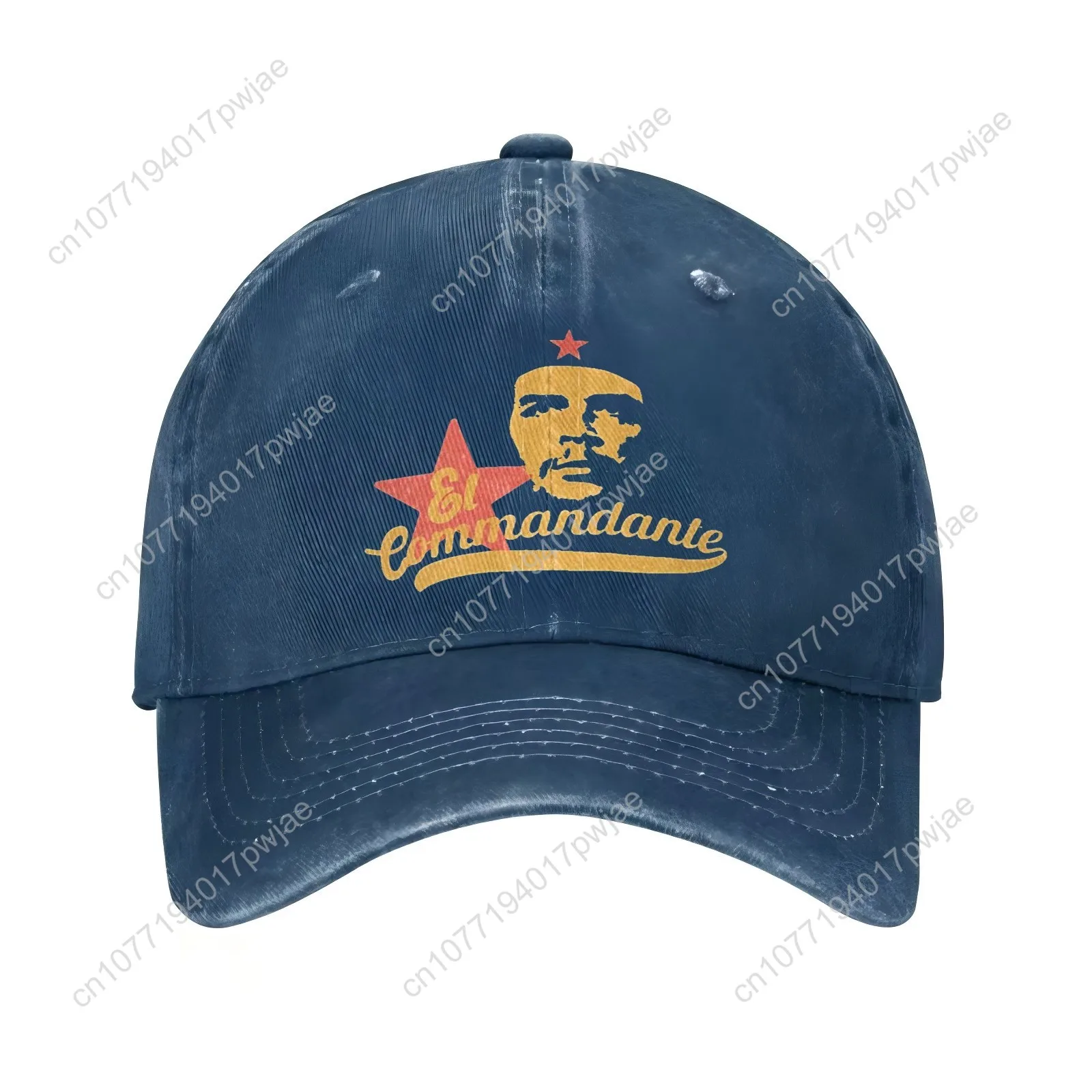 Boné de beisebol masculino e feminino com estampa de estrela preta e vermelha – Design inspirado no Che Guevara revolucionário cubano, chapéu casual respirável para