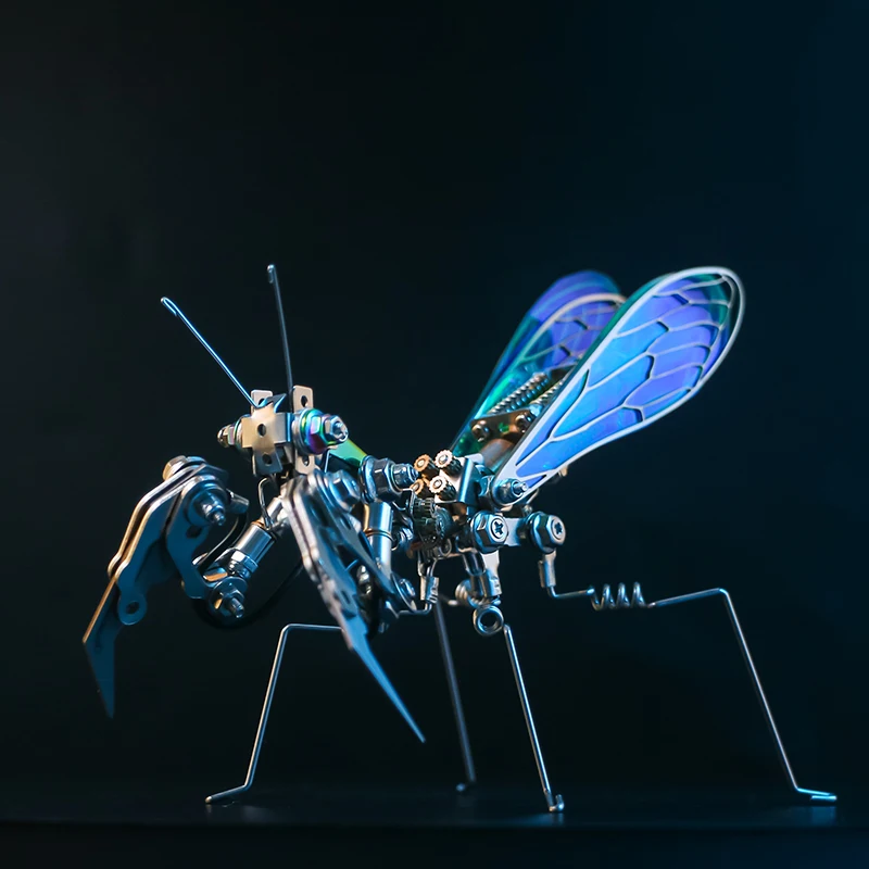 Steampunk praying mantis 3D Mechanical Insects Fantasy prayer worm puzzle Diy Assembly Toy for Kids Adults Gift -258pcs+