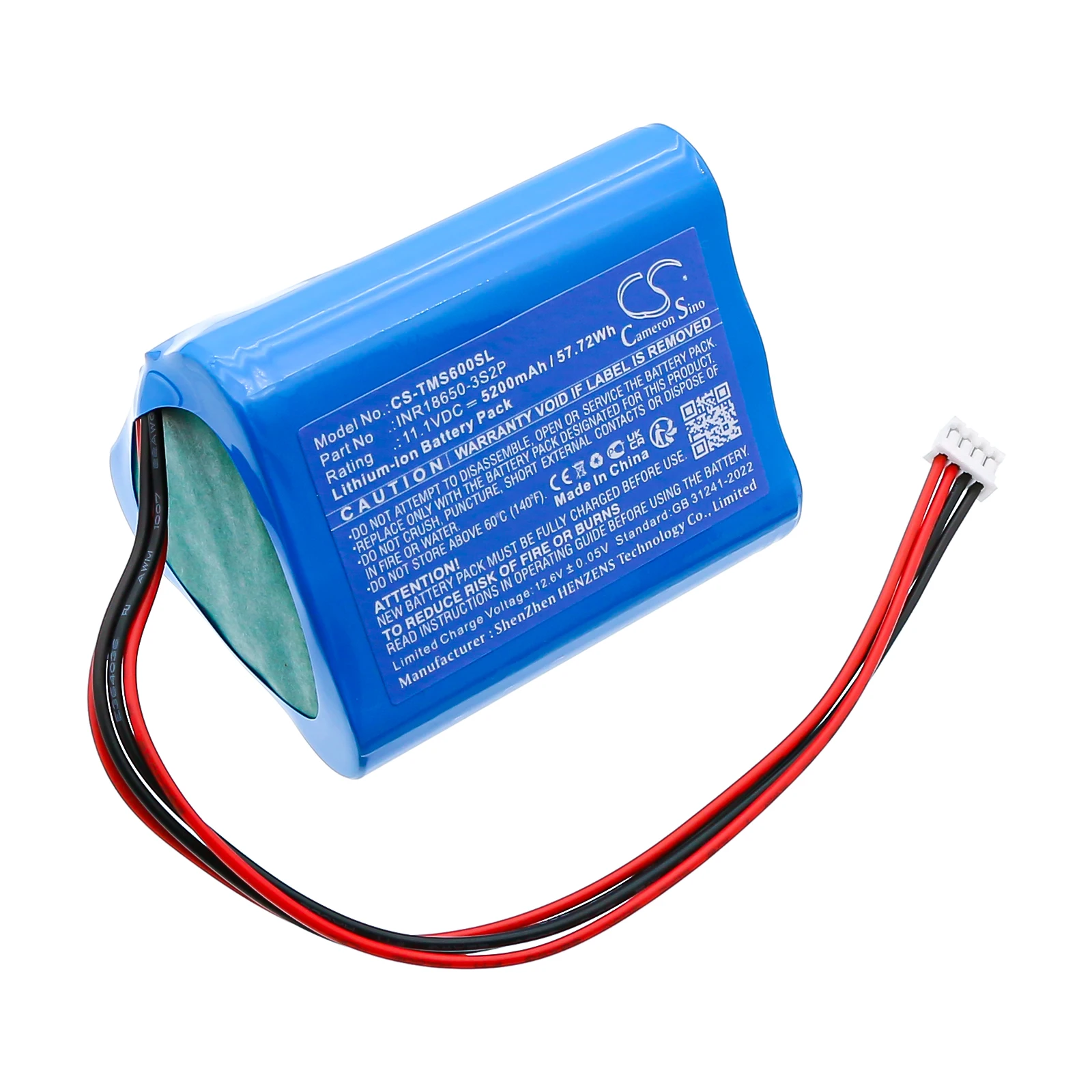 Batería de repuesto CS para Tronsmart Element T6 Max PN:INR18650-3S2P 5200mAh / 57.72Wh