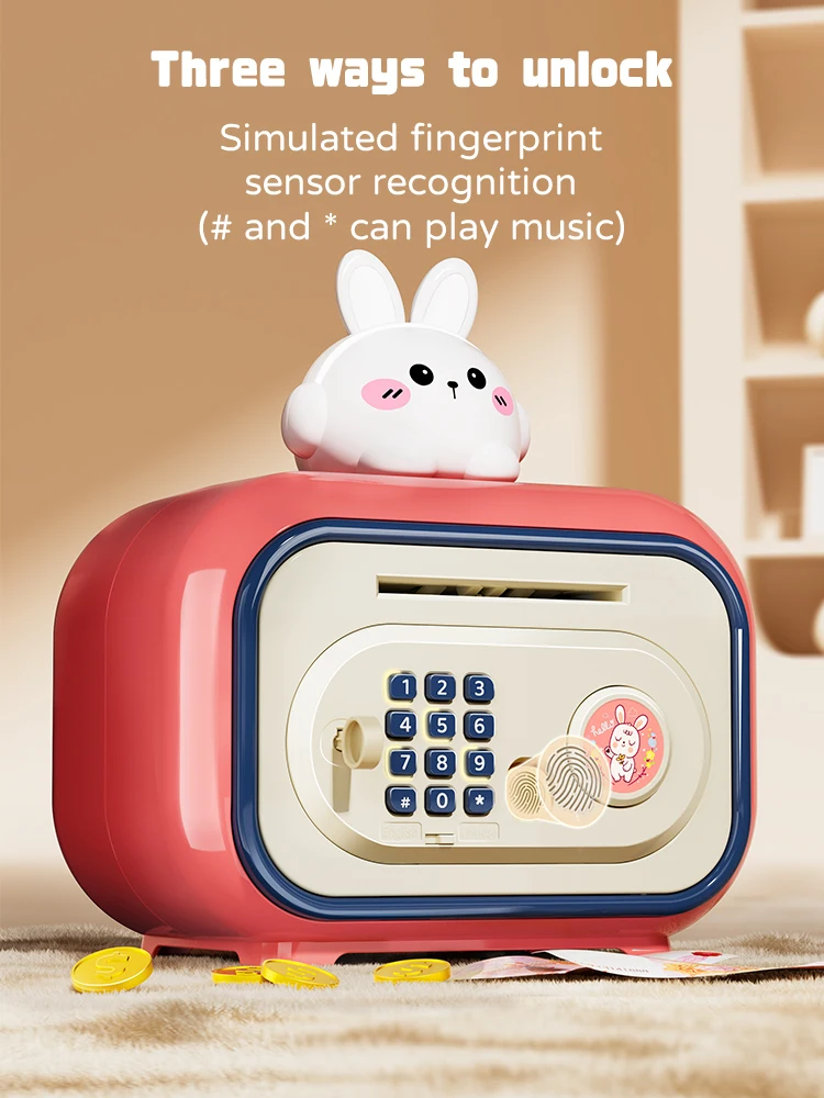 Kids Electronic Piggy Bank Cash Coin Password Automatic Mini ATM With Music Boy Money Box Education For Children Gifts