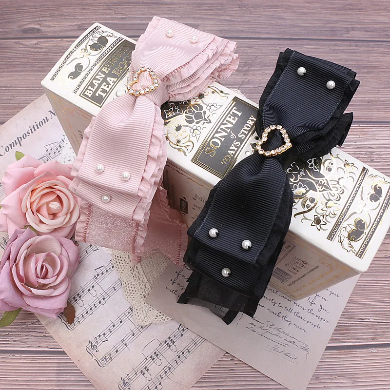 

Original Handmade Japanese Sweet and Cute Lady Headband Ribbon Big Bow Hair Band Hair Accessories Hair Accessories for Women
