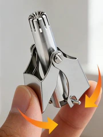 Stainless Steel Manual Nose Hair Trimmer Washable Unisex Nasal Hair Grooming Tool