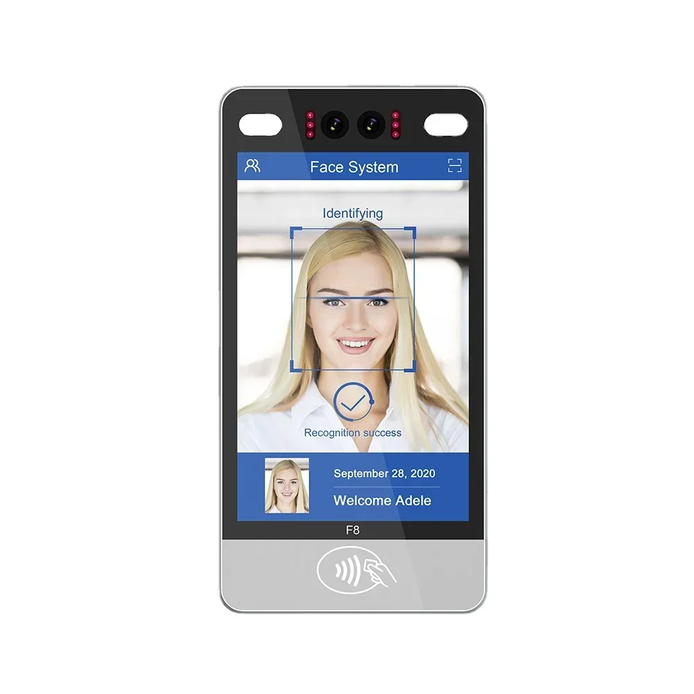 IP66 8-inch Camera android biometric time attendance machine face recognition terminal