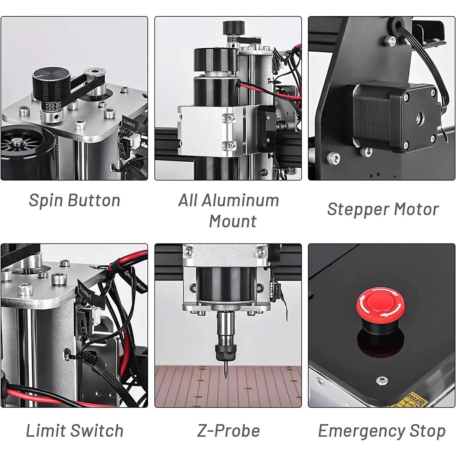 500W Spindle CNC Wood Router Machine CNC 4540 3 Axis Metal Milling Machine 40w Laser Engraver for Wood Acrylic MDF PCB Plastic