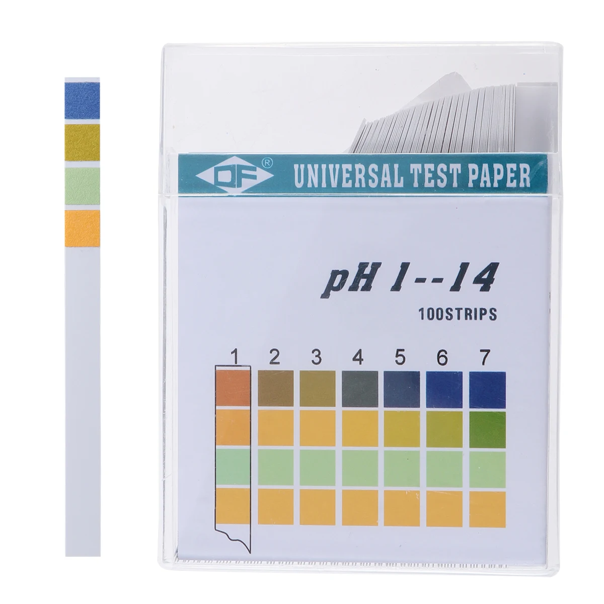 

100 pcs 0-14 PH Test Strips Four Colour Recognition with Large Measuring Range 0 – 14 Quick and precise Liquid Measure PH