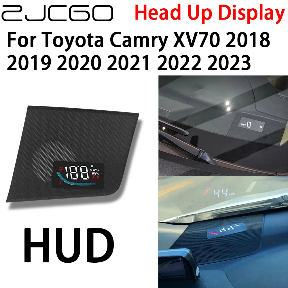 ZJCGO Car HUD Head Up Display Speedometer Projector Electronic Accessories for Toyota Camry XV70 2018 2019 2020 2021 2022 2023