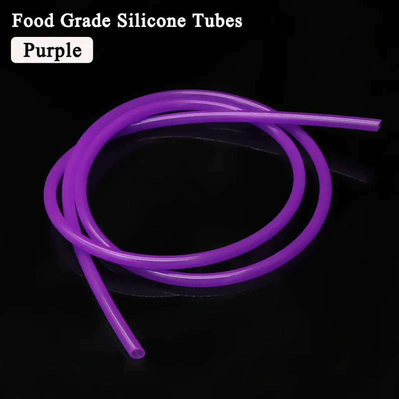 

1~10M Purple Food Grade Silicone Tube Rubber Hose ID0.5~10mm Flexible Aquarium Air Irrigation Pipes Water Connector Garden Hoses