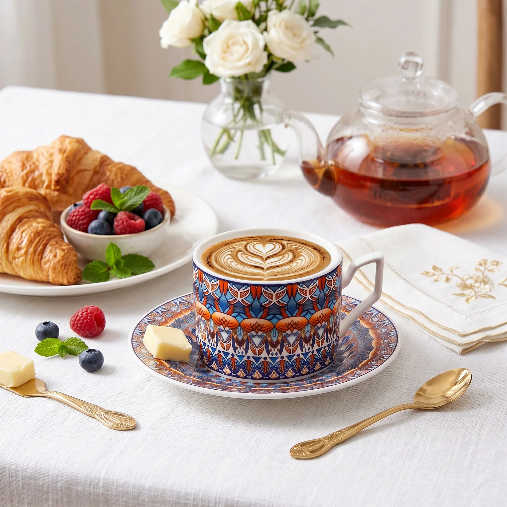Coffee Tea Latte - Zestaw 2 ceramicznych filiżanek do kawy