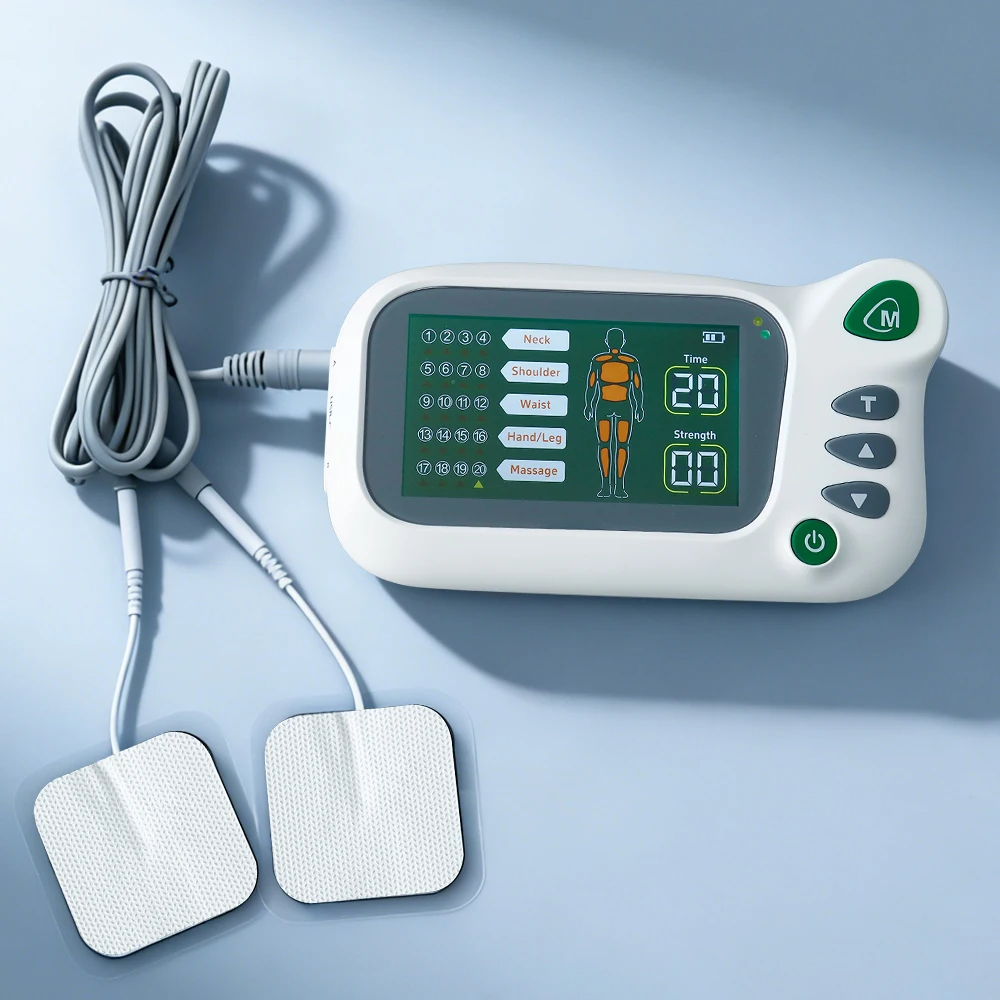 

Electric TENS Pulse Body Massager Dual Output 20 Modes Full Body Relaxation EMS Acupuncture Physiotherapy Muscle Stimulator
