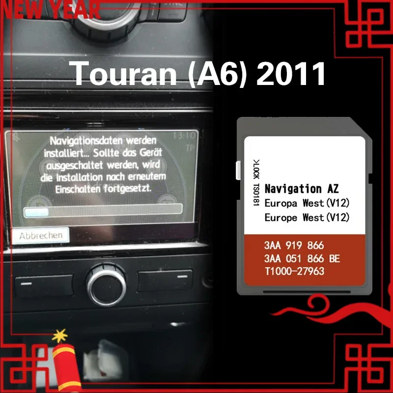 for VW Touran (A6) 2011 SD Map Slovakia Hungary UK Navigation Card AZ V12 315 WEST