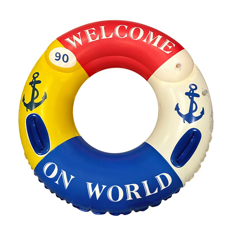 

Swim Rings Inflatable Pool Floats for Kids and Adults, Swimming Tubes Rafts with Handle, Summer Beach Swimming Party Toys