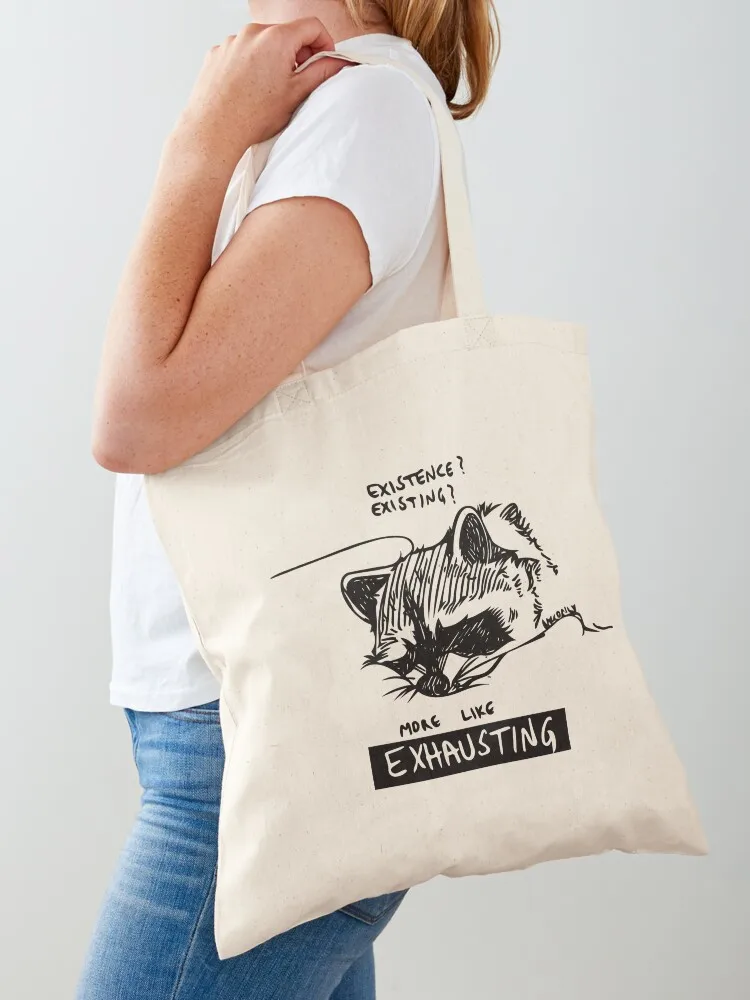 

EXHAUSTING (transparent background) Tote Bag tote bag men shoping bag Reusable bags Eco