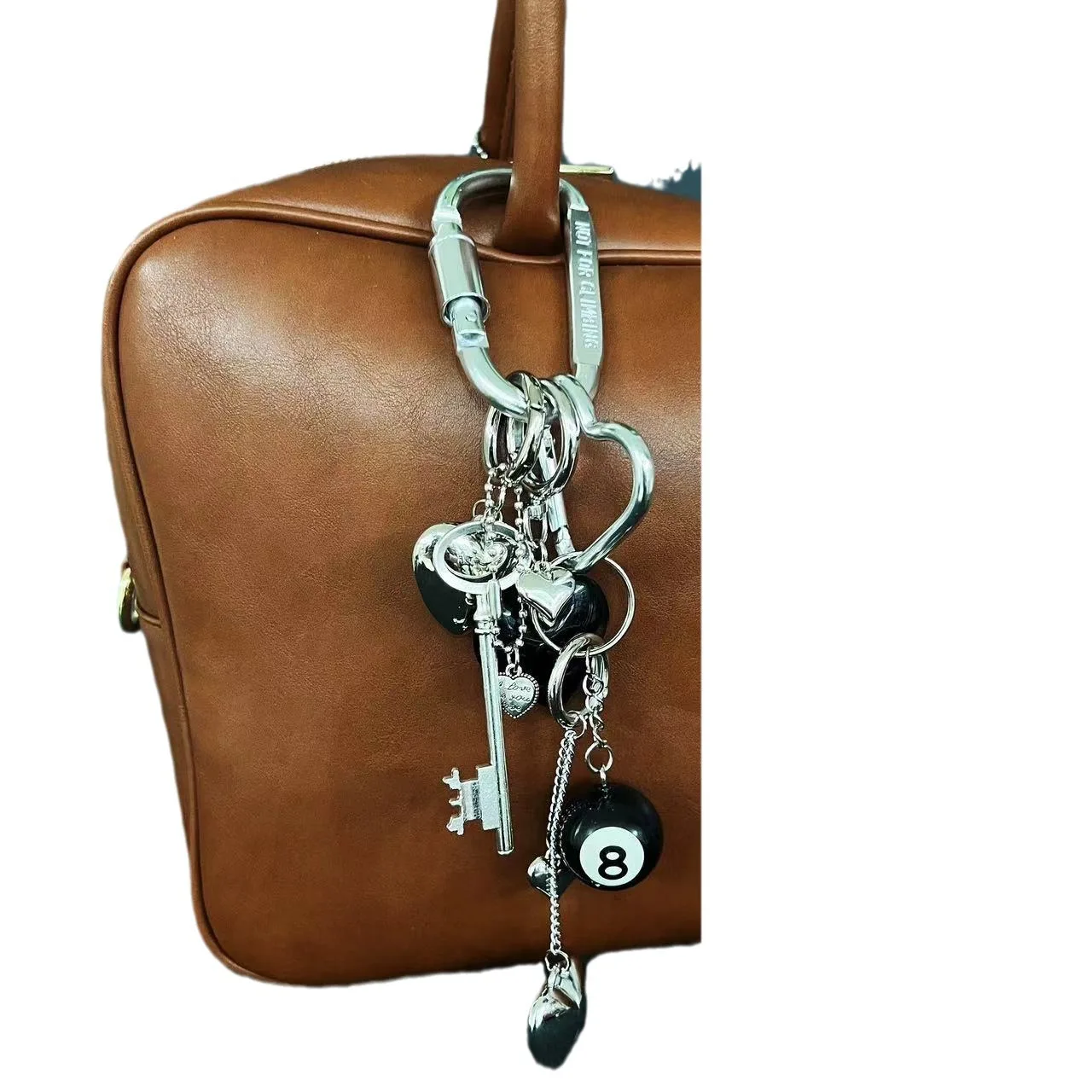 Punk Cluttered Dice Key Shape Bag Pendant Retro Handmade Heart Y2k Keychain Billiard Mashup Trendy Jewelry For Bagpack Gifts