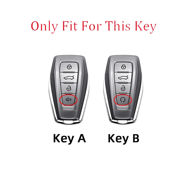 Zinc Alloy+Silica Gel Car Key Case For Geely Atlas Boyue Tugella Azkarra Monjaro Xingyue Boyue Pro New Emgrand GS X6 X7 SUV EC7