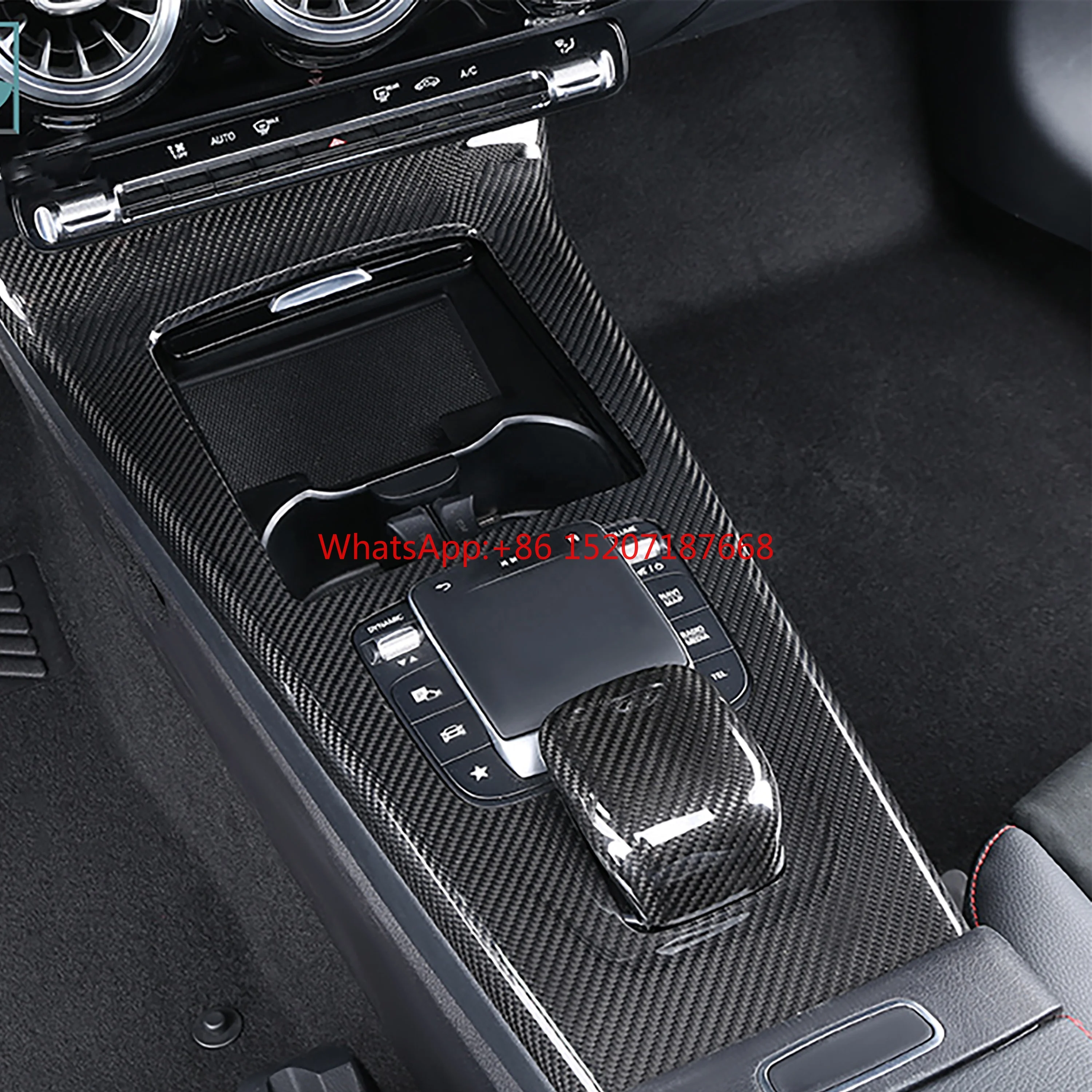 LHD dry carbon fiber Central control panel for Benz W118 CLA/A class CLA200/260/180 AMG Interior modified accessory