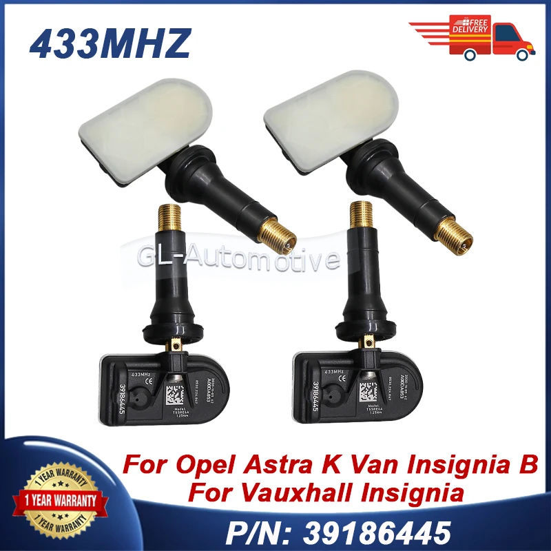 

1/4PCS 433MHZ 39186445 TPMS sensor Tire pressure sensor For Opel Insignia B Astra K Astra Van 2019-2023