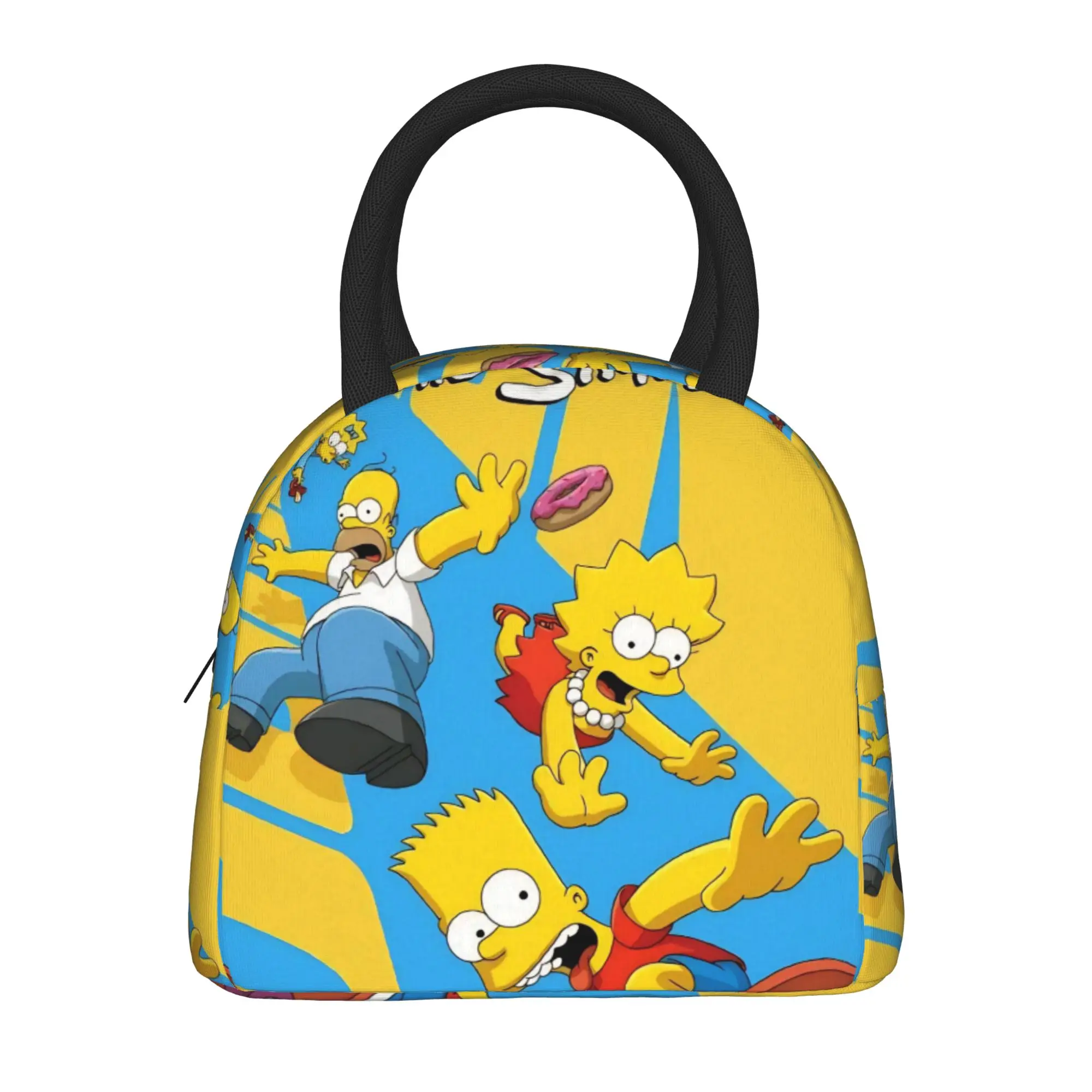 Anime Simpsonseds Cartoon Insulated Lunch Bags for Men Women  Food Bag Reusable Cooler Thermal Lunch Boxes For Travel