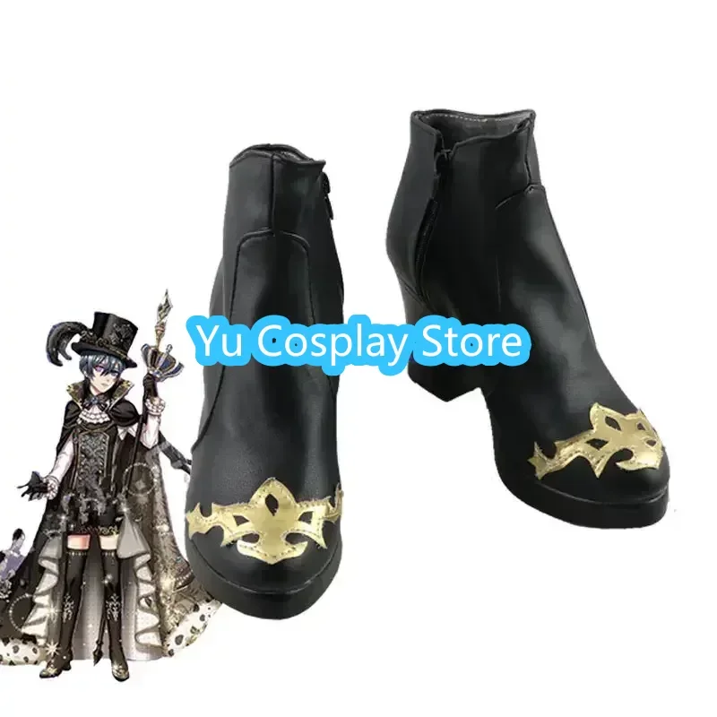 Ciel Phanto mhive Cosplay Schuhe Anime schwarz Butler Cosplay Prop Pu Lederschuhe Halloween Party Stiefel nach Maß