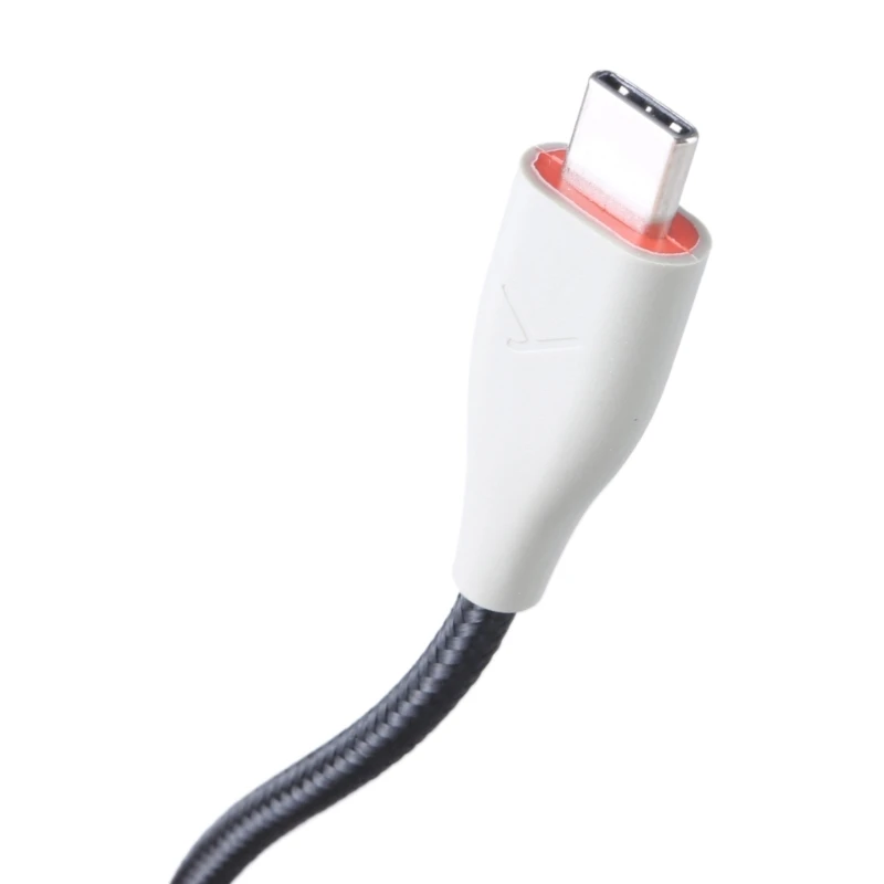 substituição usb trançado nylon para tipo c, fone ouvido mmx100 com som altamente claro