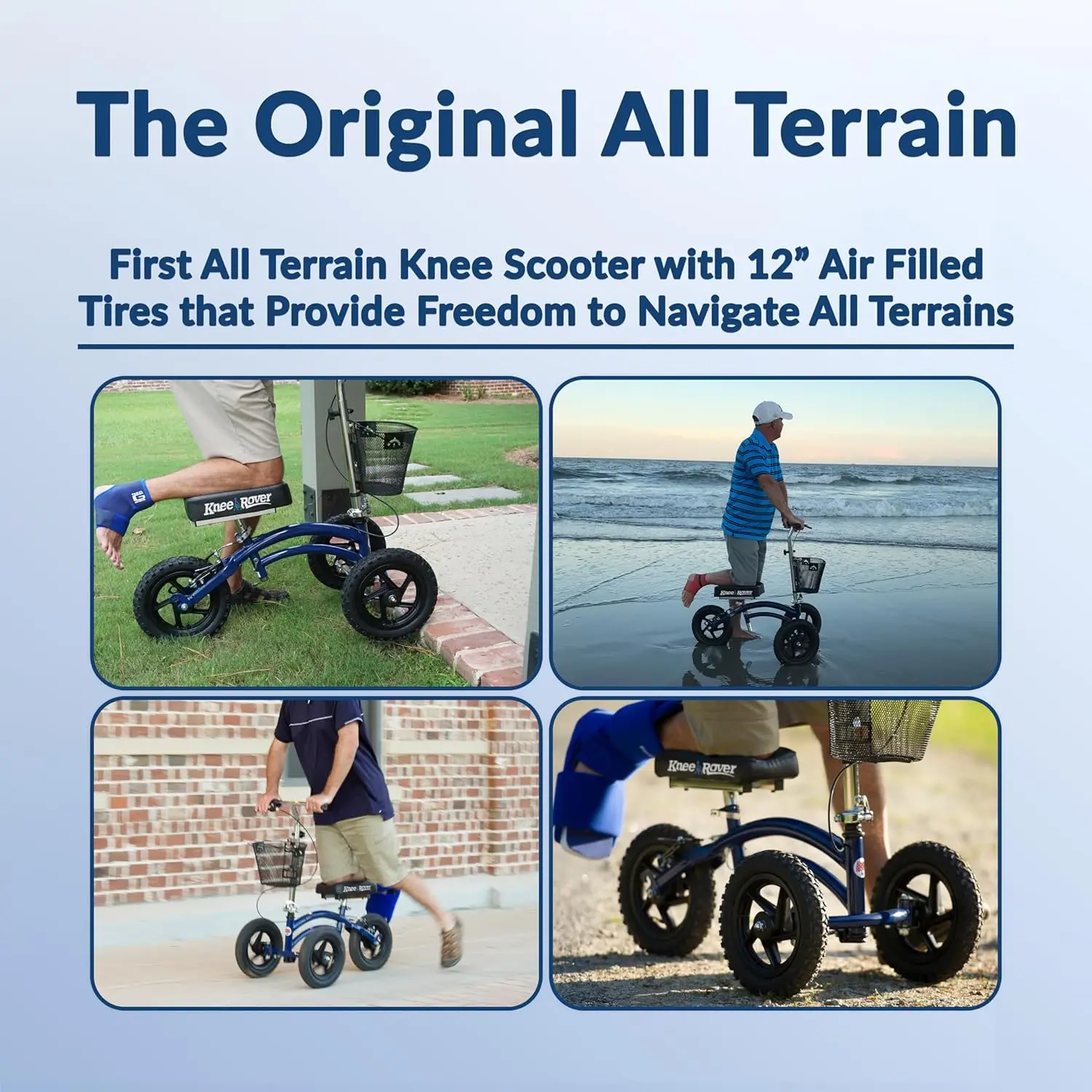 Original Steerable All Terrain Knee Scooter for Adults for Foot Surgery Heavy Duty Knee Walker for Broken Ankle Foot Injuries image 3