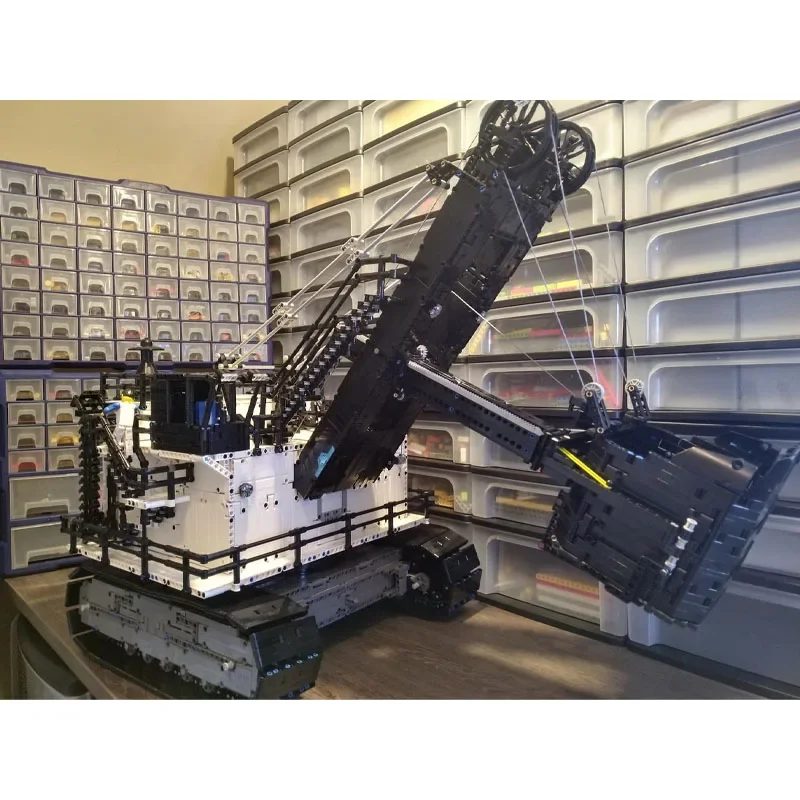 MOC-99684 حبل عملاق مجرفة حفارة بيضاء 10035 أجزاء سوبر عالية الصعوبة خياطة بنة نموذج KidsBirthdayToyGift