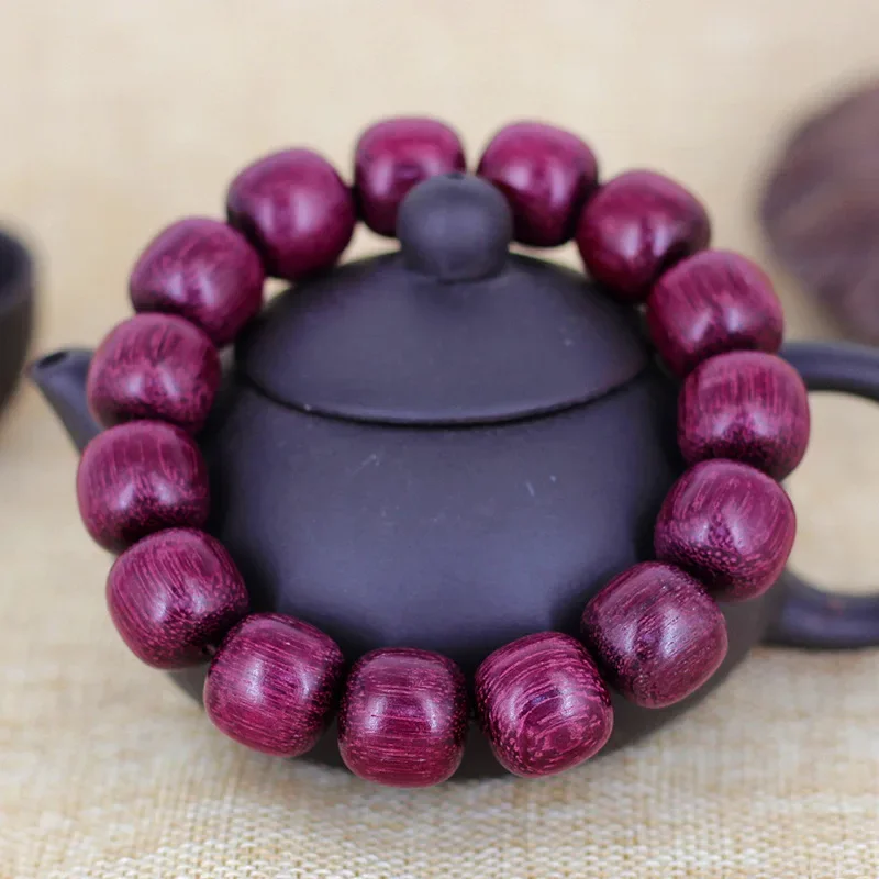 Old shaped beads 1.5*15*15 Purple core Suebony Buddhist beads hand string Wooden literary rose rosewood lady's hand string